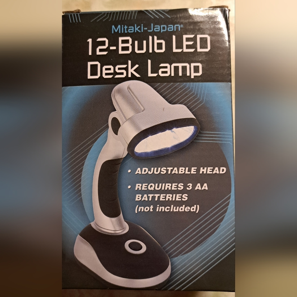 Portable Desk Lamp Mitaki-Japan 12-Bulb LED Adjustable Head New